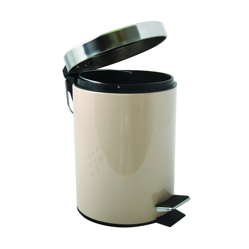 Spirella Poubelle à  Pédale Inox 3L Beige MSV