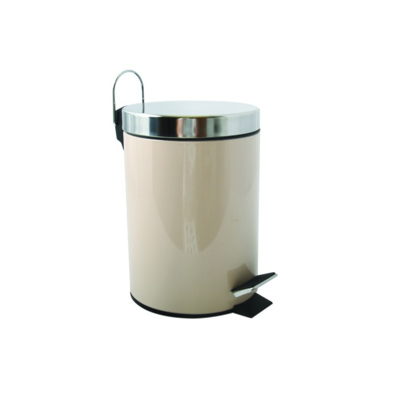 spirella Poubelle à  pédale Inox 3L Beige MSV