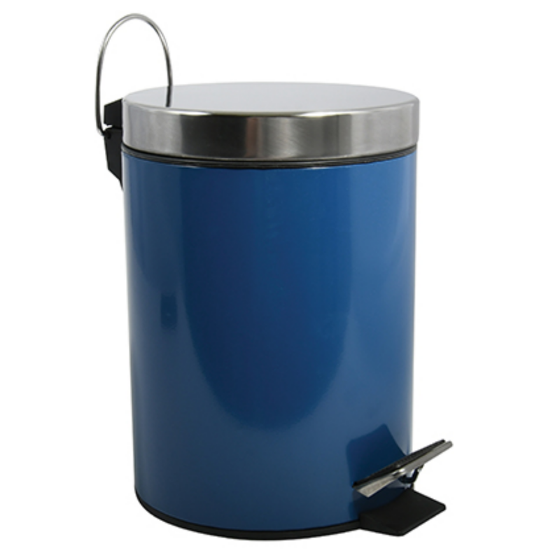 spirella Poubelle à  pédale Inox 3L Bleu MSV