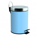 Spirella Poubelle à  Pédale Inox 3L Bleu Pastel MSV