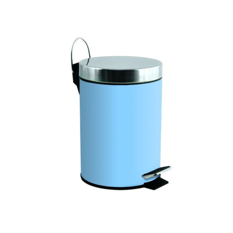 spirella Poubelle à  pédale Inox 3L Bleu Pastel MSV