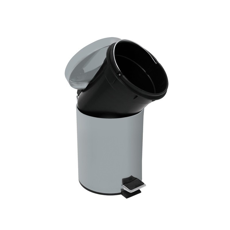 Spirella Poubelle à  Pédale Inox 3L Gris Clair MSV