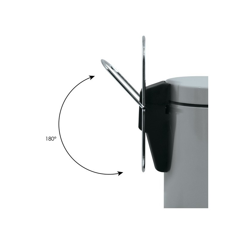 Spirella Poubelle à  Pédale Inox 3L Gris Clair MSV