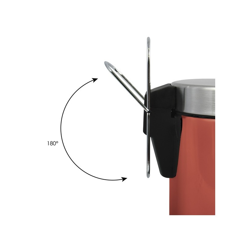 Spirella Poubelle à  Pédale Inox 3L Terracotta MSV