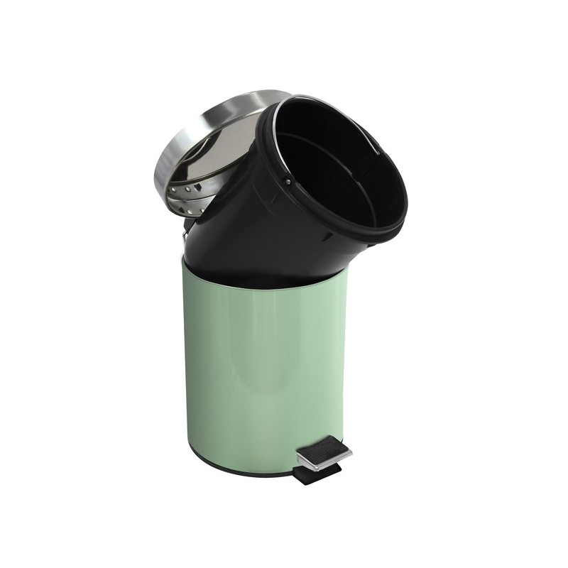Spirella Poubelle à  Pédale Inox 3L Vert Basil MSV