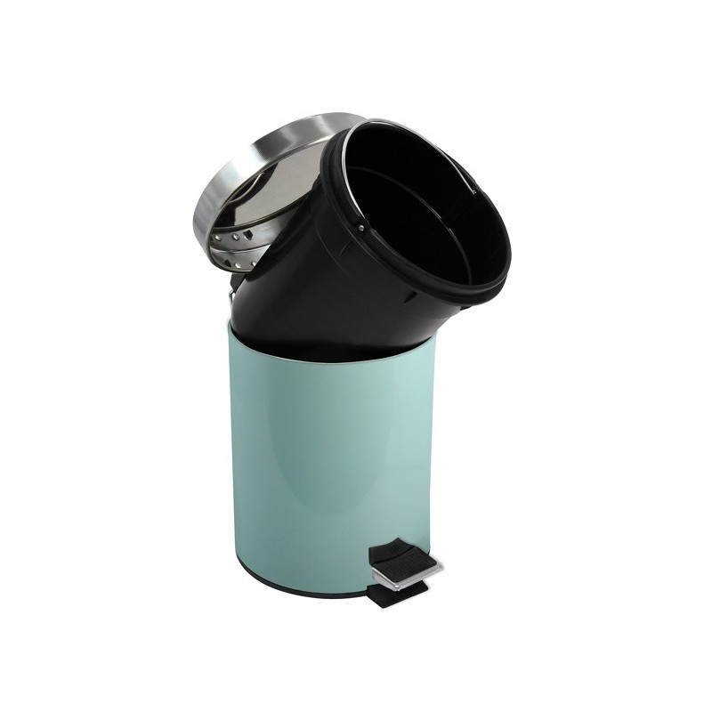 Spirella Poubelle à  Pédale Inox 3L Vert Pastel MSV