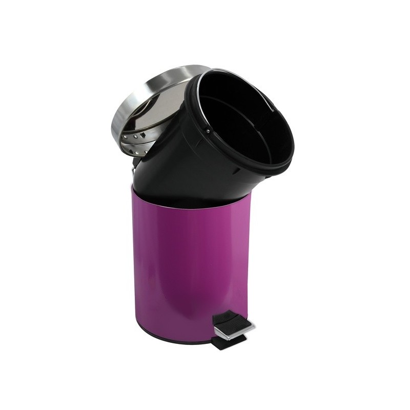 Spirella Poubelle à  Pédale Inox 3L Violet MSV