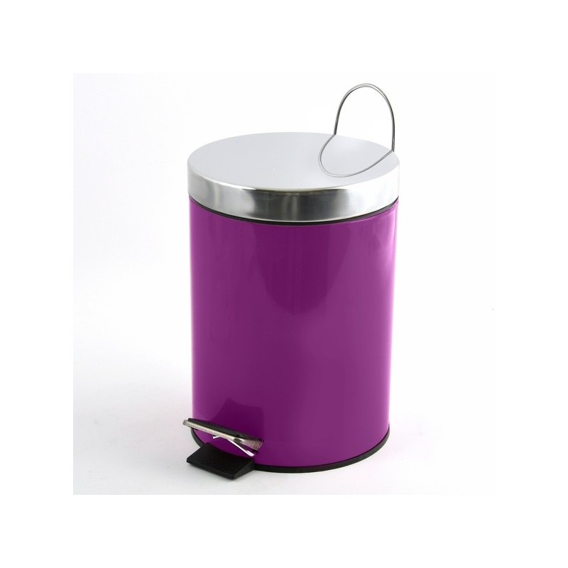 Spirella Poubelle à  Pédale Inox 3L Violet MSV