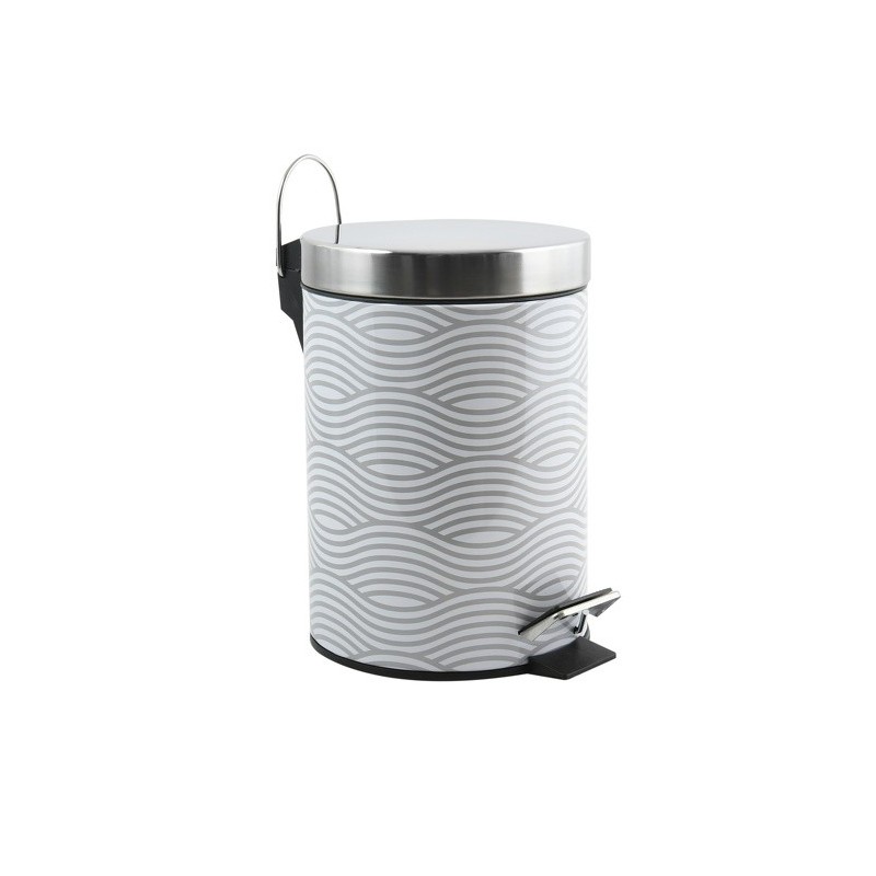 spirella Poubelle à  pédale Inox 3L Wave Gris MSV