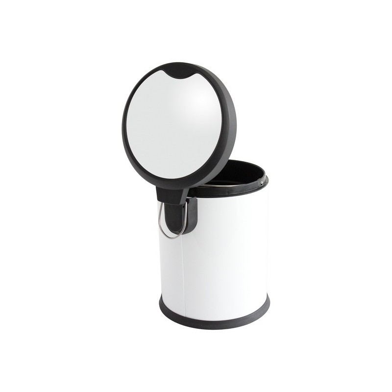 Spirella Poubelle à  Pédale Inox 5L Blanc MSV
