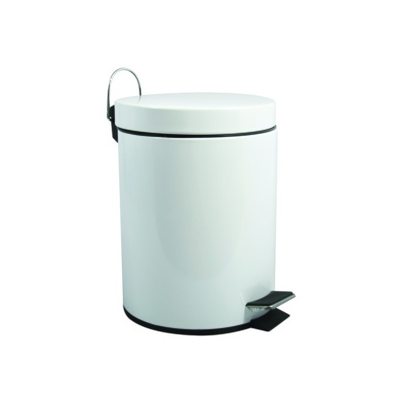 spirella Poubelle à  pédale Inox 5L Blanc MSV