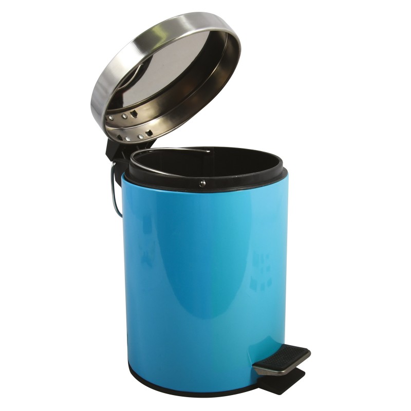 Spirella Poubelle à  Pédale Inox 5L Bleue MSV