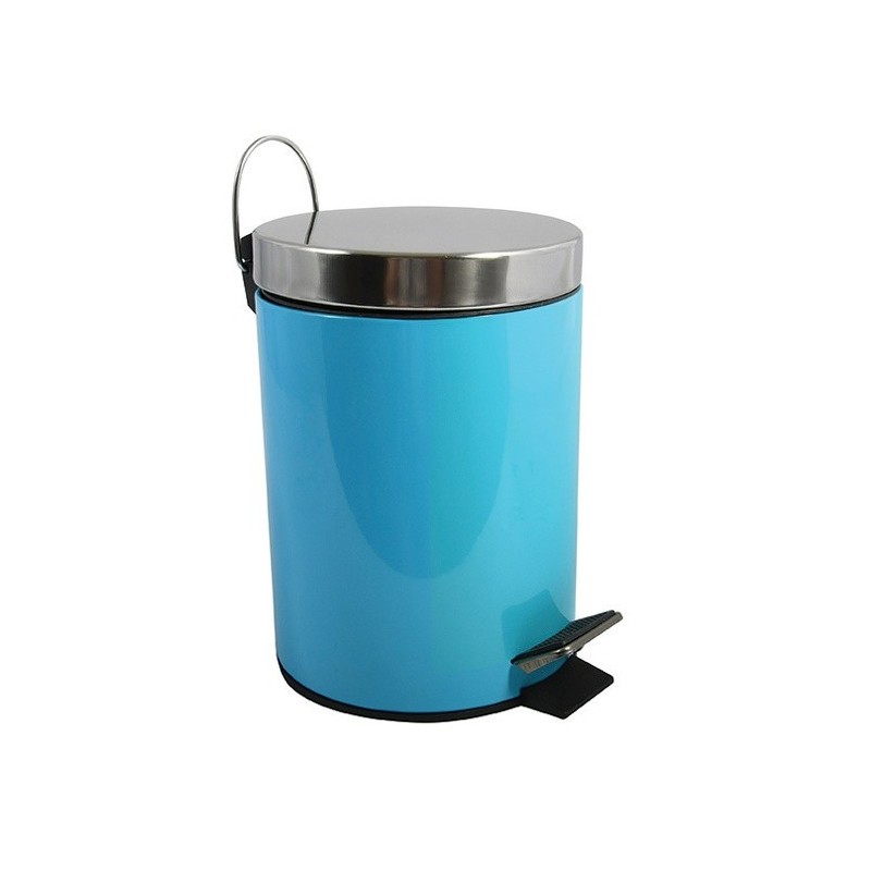 spirella Poubelle à  pédale Inox 5L Bleue MSV