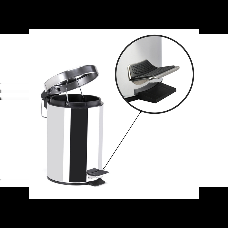 Spirella Poubelle à  Pédale Inox 5L Miroir MSV