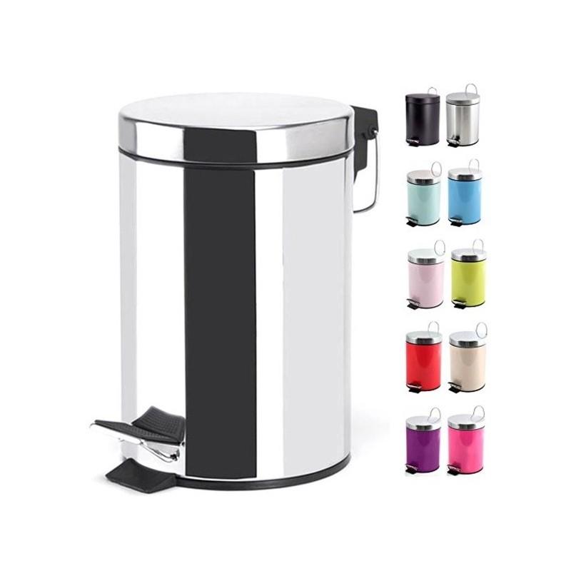 Spirella Poubelle à  Pédale Inox 5L Miroir MSV