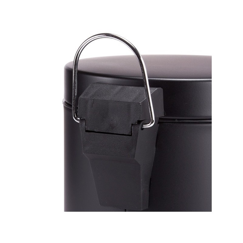 Spirella Poubelle à  Pédale Inox 5L Noir MSV