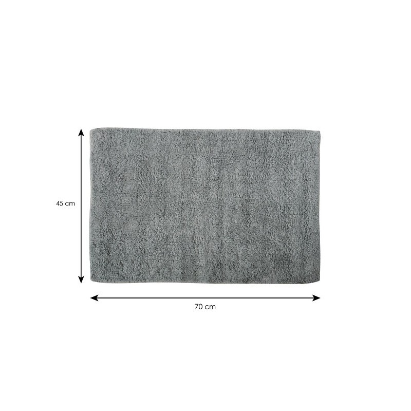 Spirella Tapis De Bain Coton 45x70cm Gris MSV