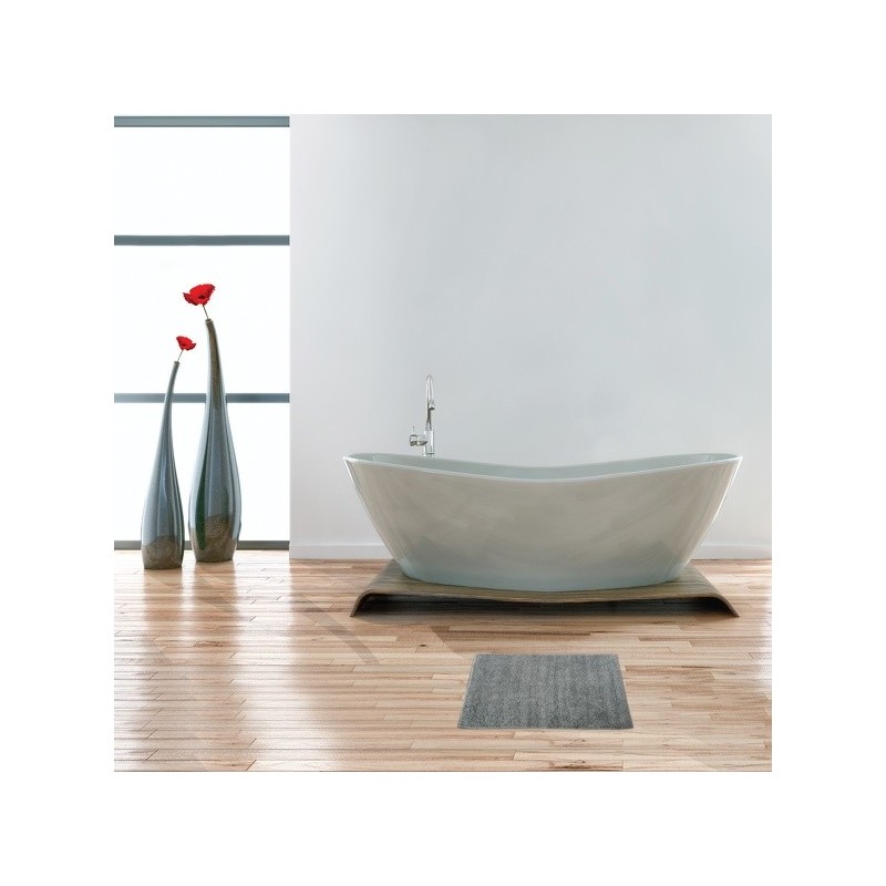 Spirella Tapis De Bain Coton 45x70cm Gris MSV