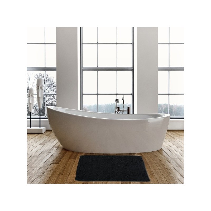 Spirella Tapis De Bain Coton 45x70cm Noir MSV