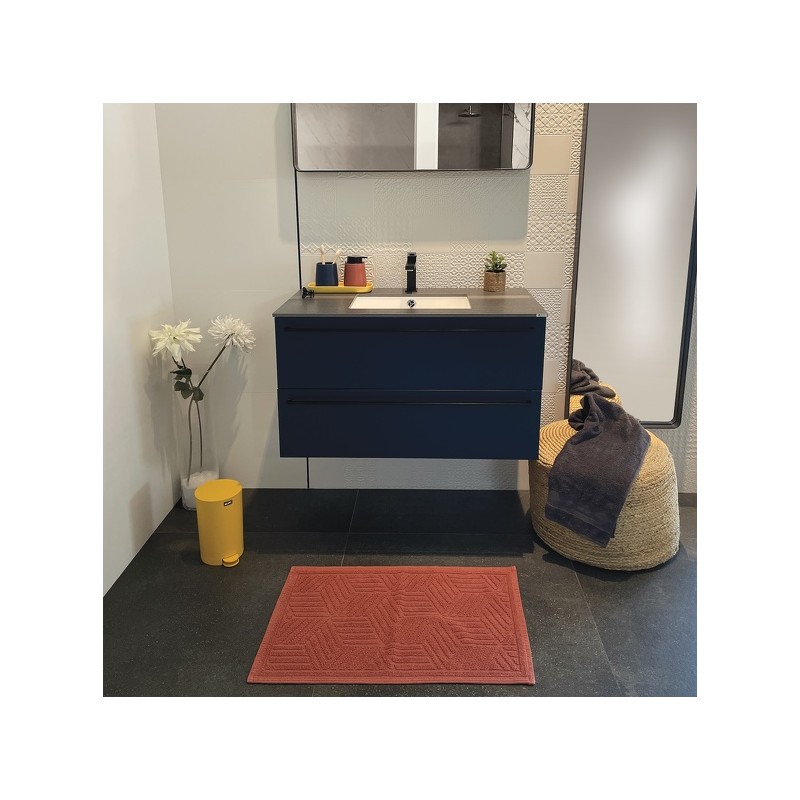Spirella Spirella Tapis De Bain Coton CUBO 50x80cm Terracotta