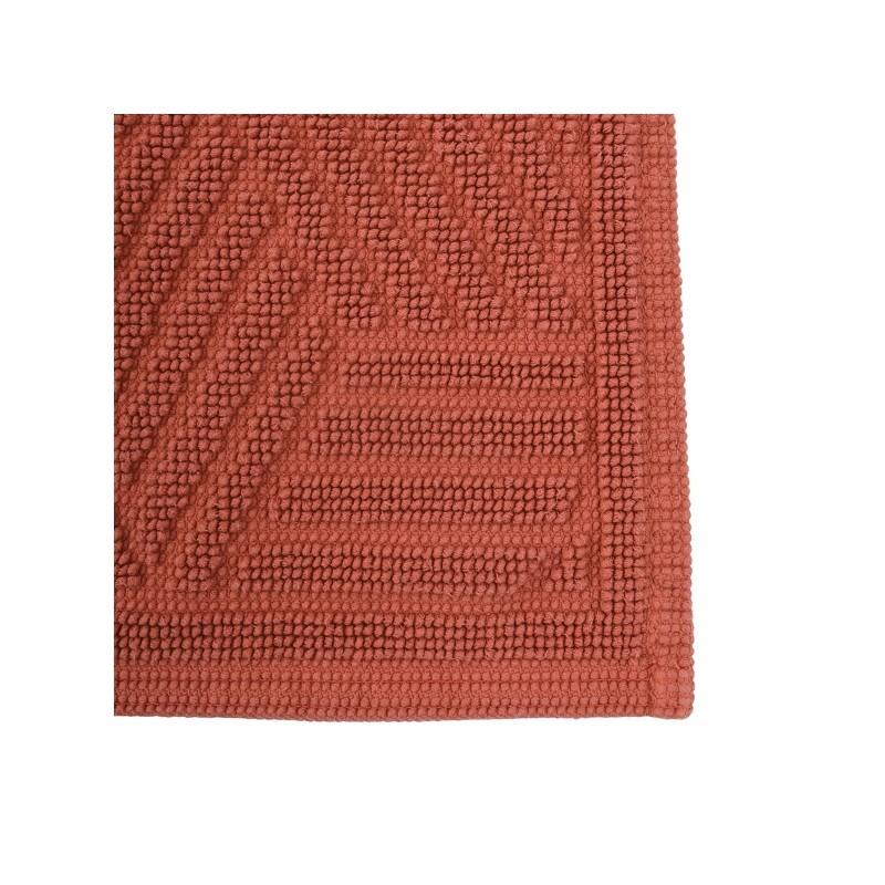 Spirella Spirella Tapis De Bain Coton CUBO 50x80cm Terracotta