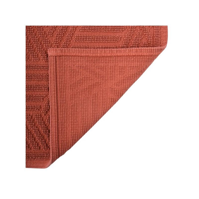 Spirella Spirella Tapis De Bain Coton CUBO 50x80cm Terracotta