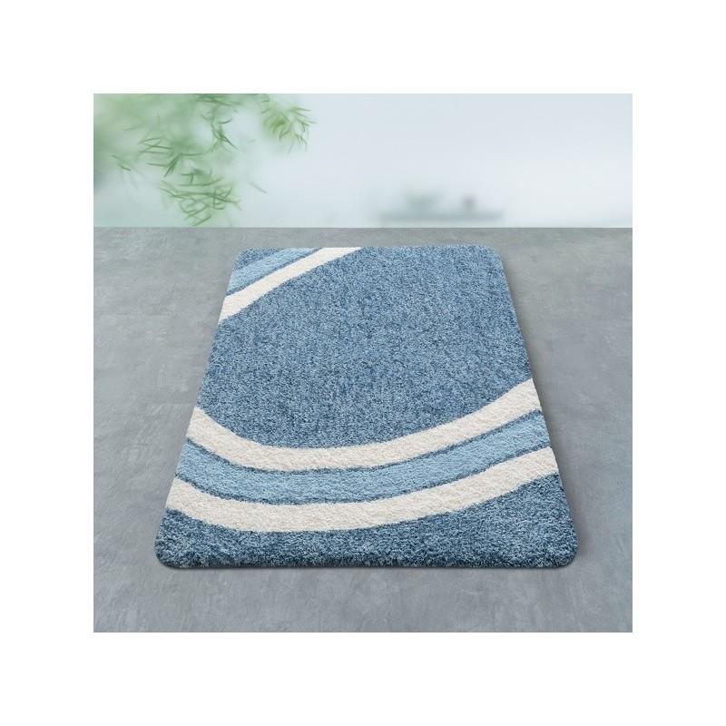 Spirella Spirella Tapis De Bain Microfibre CURVE 55x55cm Bleu