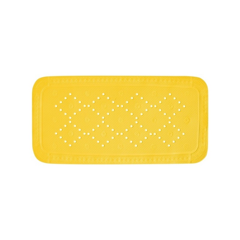 spirella Spirella Tapis Fond de baignoire PVC ALASKA 71x36cm Jaune Sunshine