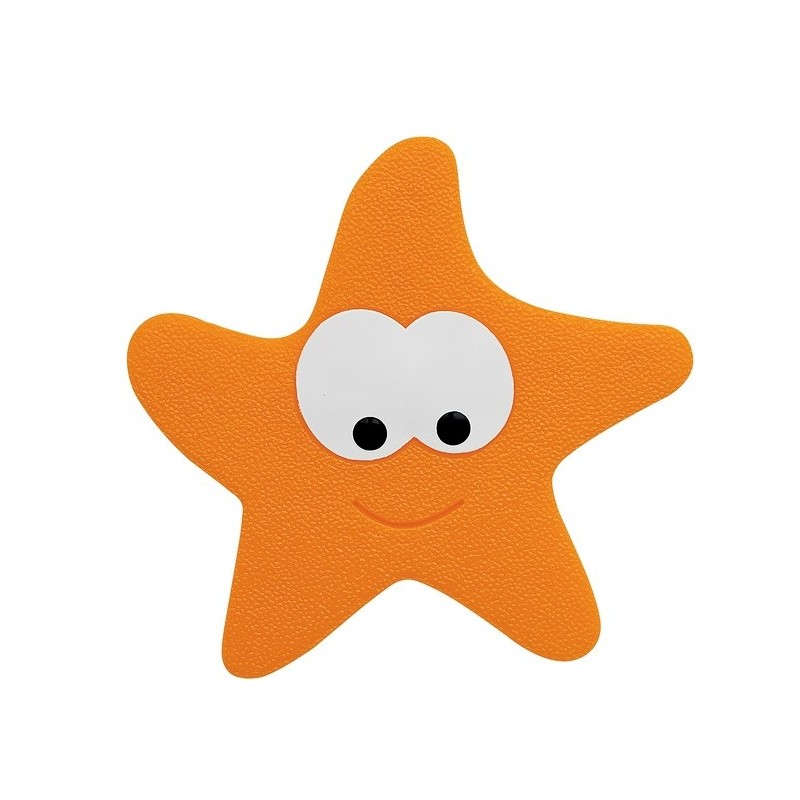 spirella sticker figurine antidérapant de douche ou baignoire STARFY x5 pcs Orange Spirella