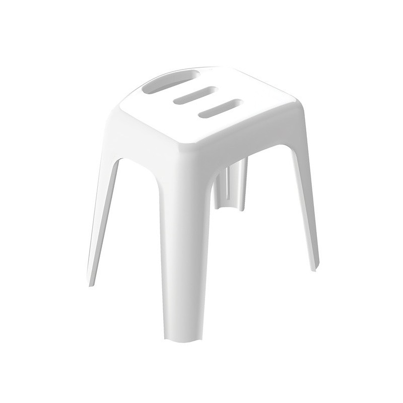 spirella Tabouret grand siège de douche HOCKER Blanc - Max 130kg Spirella