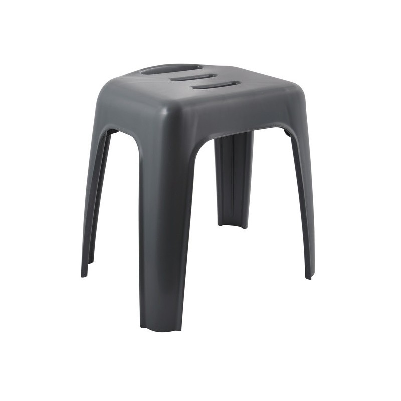 spirella Tabouret grand siège de douche HOCKER Gris- Max 130kg Spirella