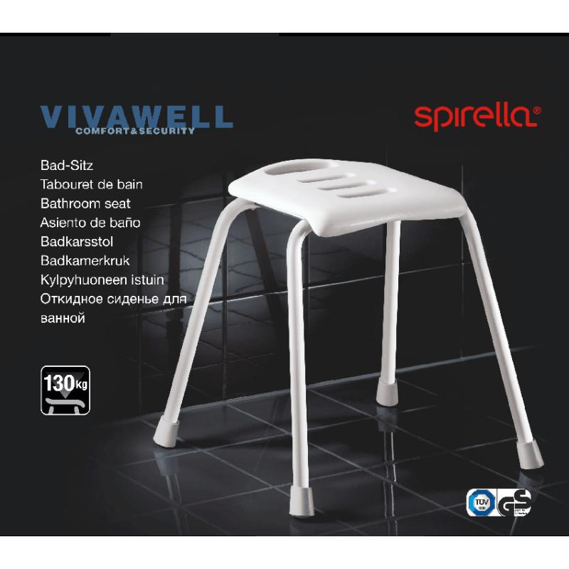 Spirella Tabouret Salle De Bain Inoxydable Blanc Spirella