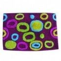 Spirella Tapis De Bain Coton 40x60cm Motif Ronds Multicolor Violet MSV