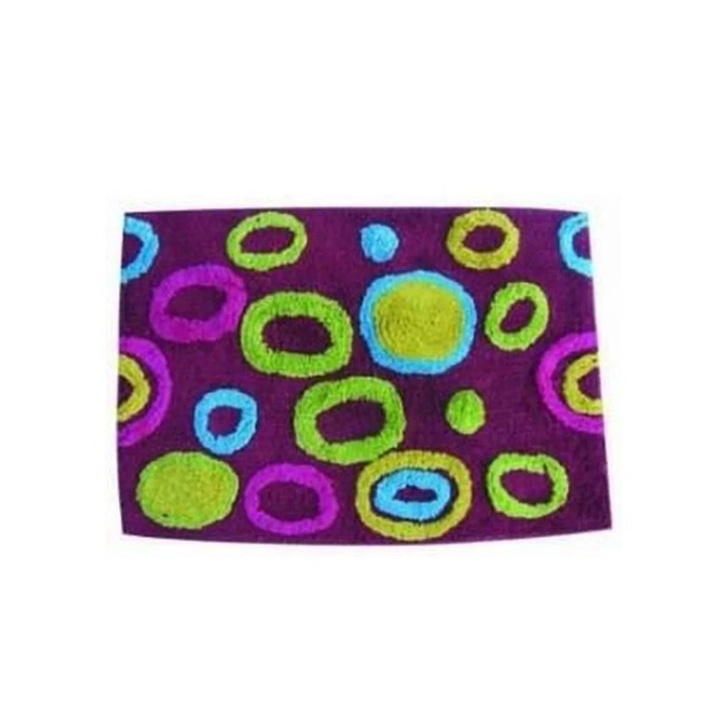 spirella Tapis de bain Coton 40x60cm Motif Ronds Multicolor Violet MSV