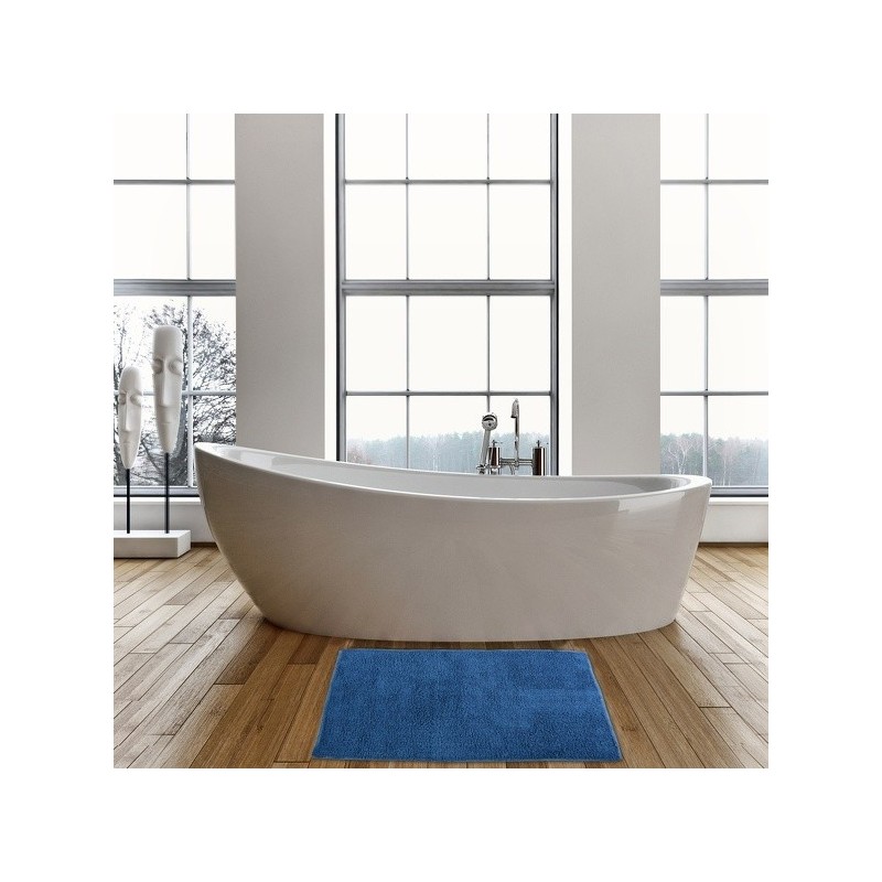 Spirella Tapis De Bain Coton 45x70cm Bleu Marine MSV