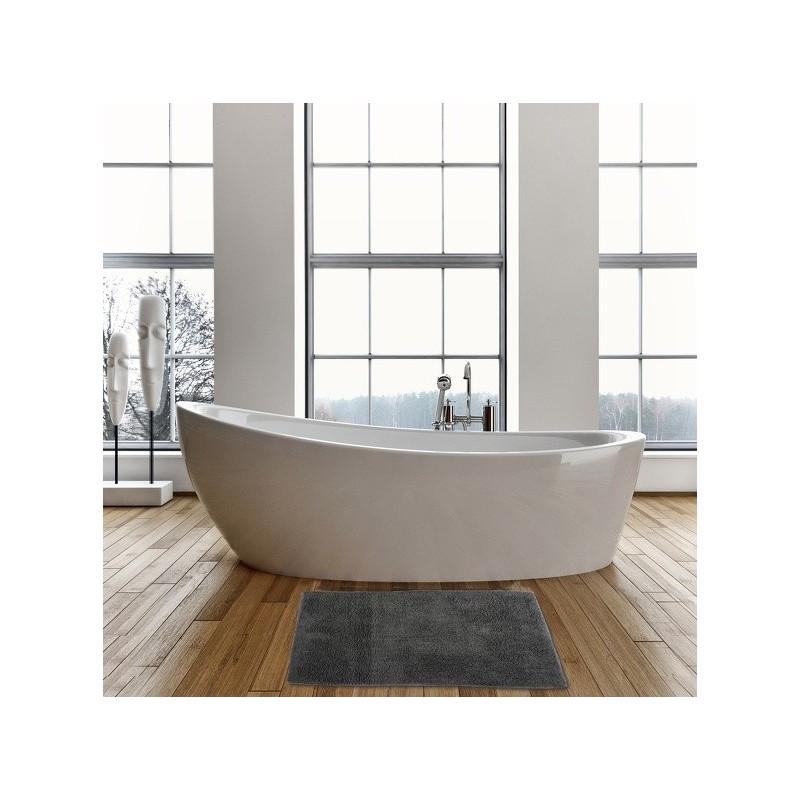Spirella Tapis De Bain Coton 45x70cm Gris Anthracite MSV