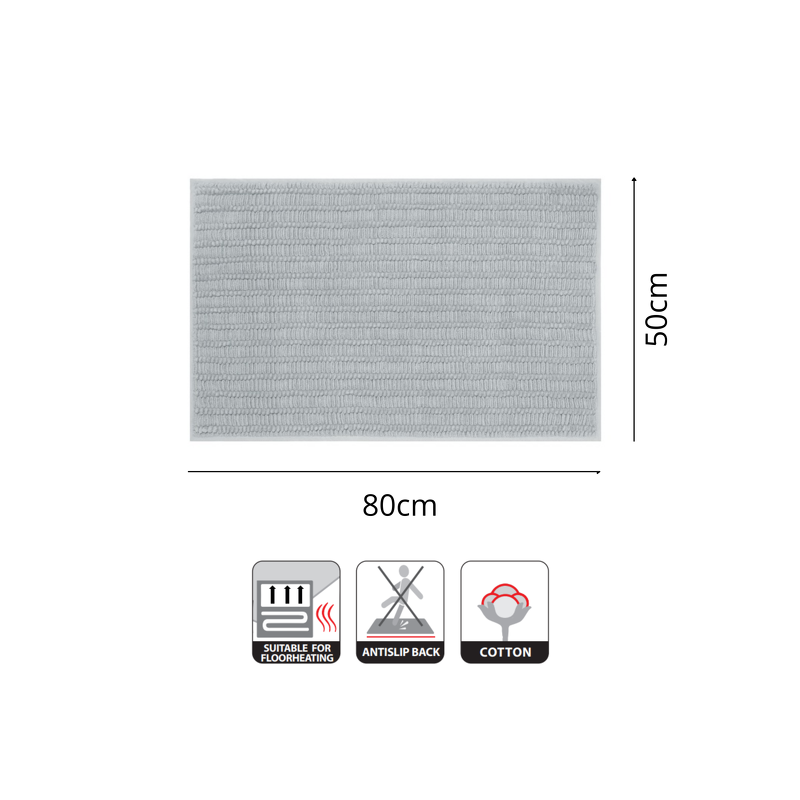 Spirella Tapis De Bain Coton ADA 50x80cm Gris Spirella
