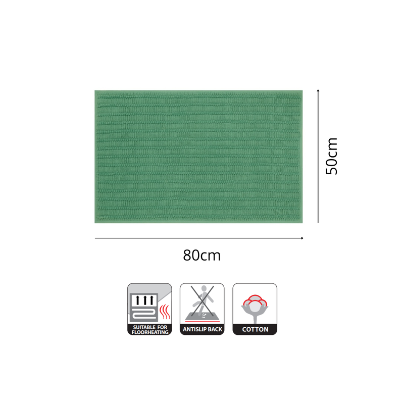 Spirella Tapis De Bain Coton ADA 50x80cm Vert Spirella