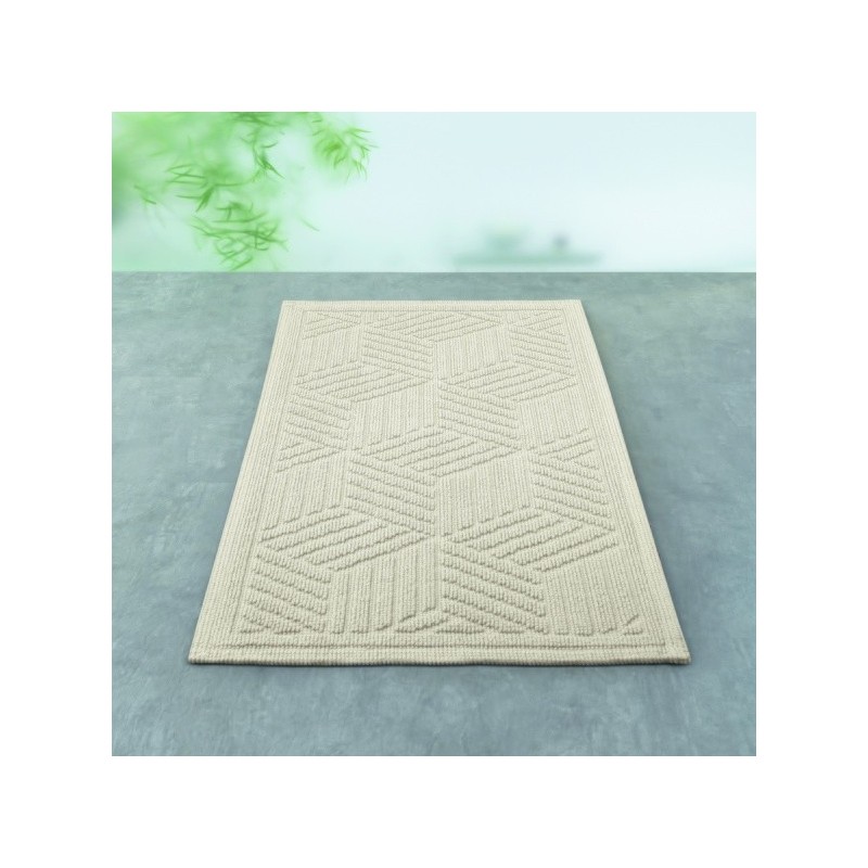 Spirella Tapis De Bain Coton CUBO 50x80cm Sable Spirella
