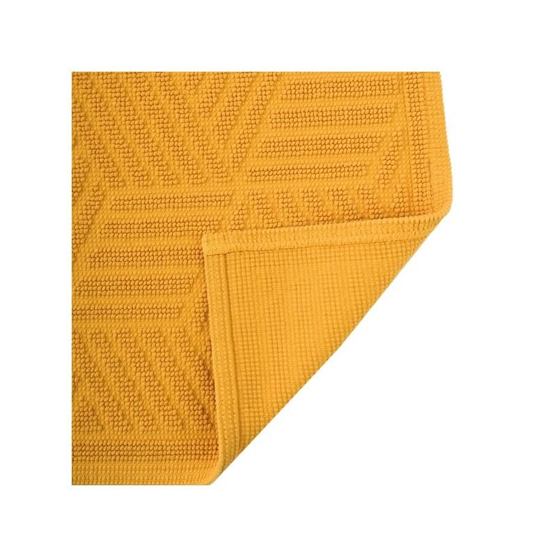 Spirella Tapis De Bain Coton CUBO 50x80cm Safran Spirella