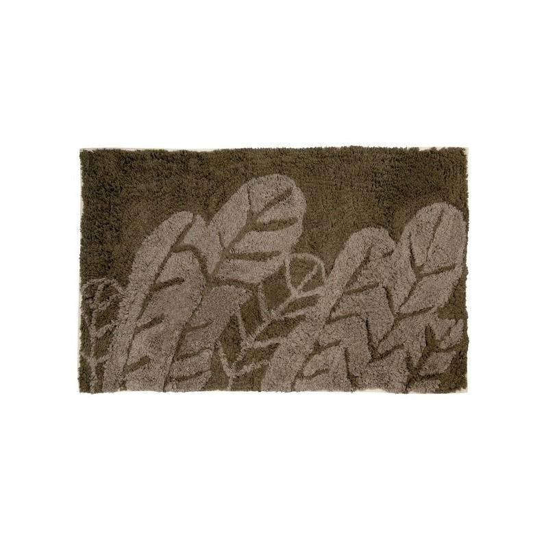 spirella Tapis de bain coton PLUMES 50x80cm Marron MSV