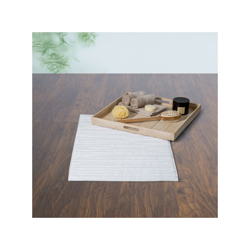 Spirella Tapis De Bain Coton TASHI 50x75cm Blanc Spirella