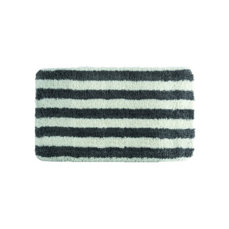 spirella Tapis de bain Microfibre 50x80cm Ligne Blanc & Gris MSV
