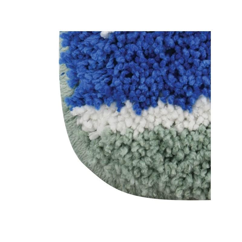 Spirella Tapis De Bain Microfibre 50x80cm QUITO Bleu & Vert MSV