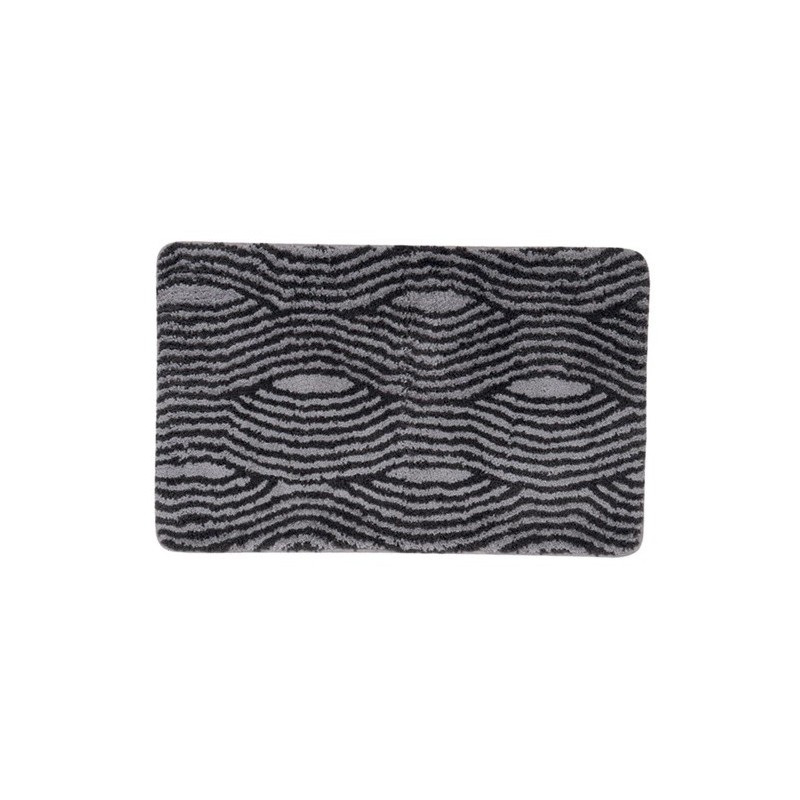 spirella Tapis de bain Microfibre 50x80cm Wave Gris MSV