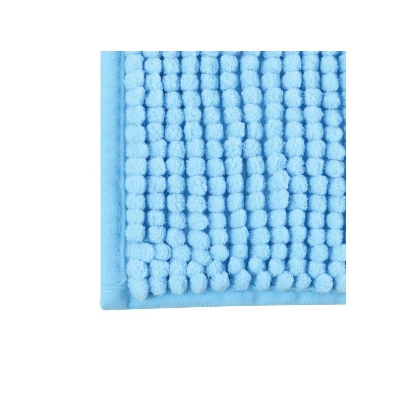 Spirella Tapis De Bain Microfibre CHENILLE 40x60cm Bleu Ciel MSV