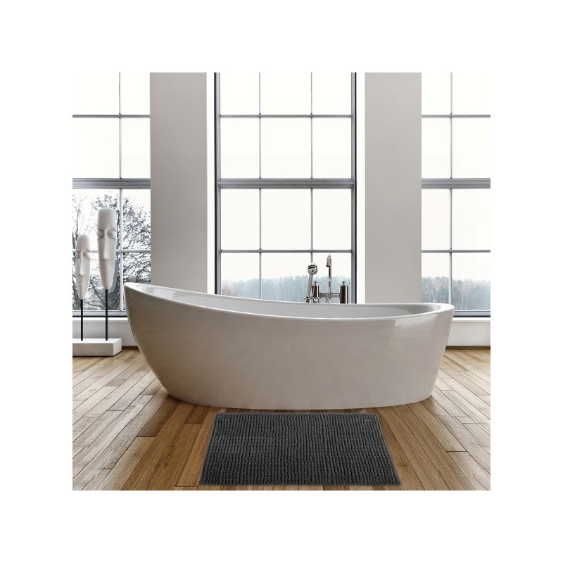 Spirella Tapis De Bain Microfibre CHENILLE 40x60cm Gris MSV