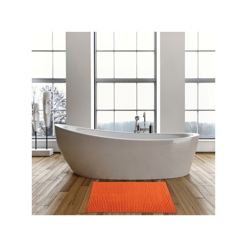Spirella Tapis De Bain Microfibre CHENILLE 40x60cm Orange MSV