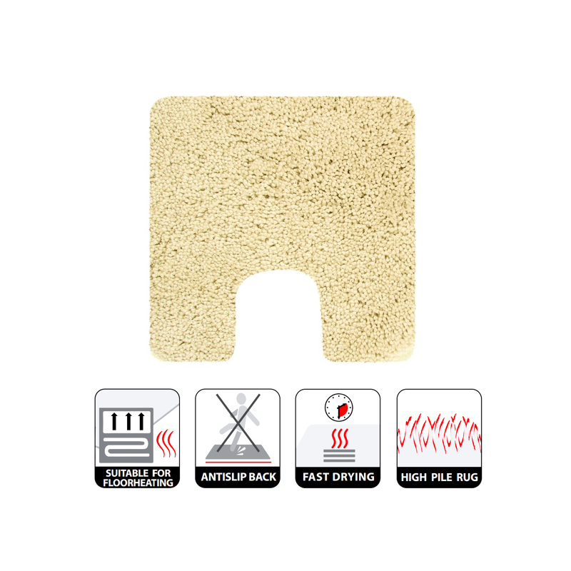 Spirella Tapis De Bain Microfibre HIGHLAND 55x55cm Jaune Clair Spirella