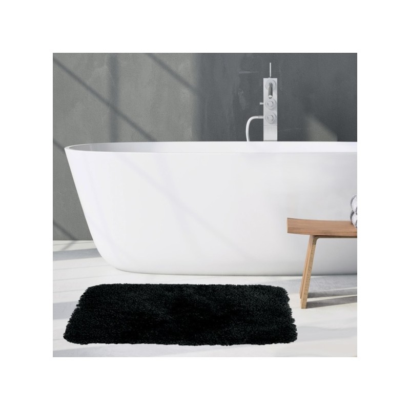 Spirella Tapis De Bain Microfibre HIGHLAND 55x55cm Noir Spirella